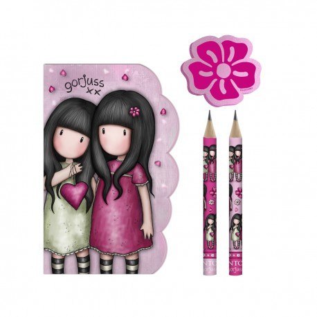 Mały zestaw przyborów szkolnych - gorjuss sparkle & bloom Santoro London Mały zestaw przyborów szkolnych - gorjuss sparkle & bloom Santoro London