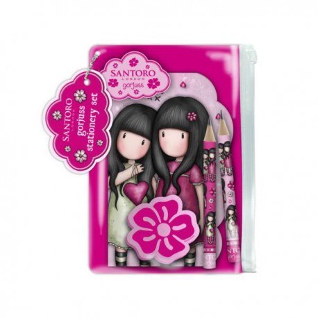 Mały zestaw przyborów szkolnych - gorjuss sparkle & bloom Santoro London Mały zestaw przyborów szkolnych - gorjuss sparkle & bloom Santoro London