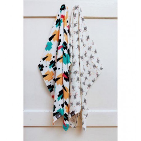 Pieluszka bambusowa z jonami srebra (pioruny) PULP BAMBOO