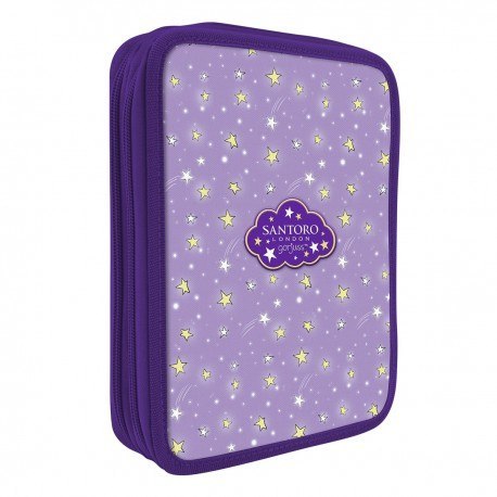 Podwójny piórnik z wyposażeniem - gorjuss sparkle & bloom - catch Santoro London Podwójny piórnik z wyposażeniem - gorjuss sparkle & bloom - catch Santoro London