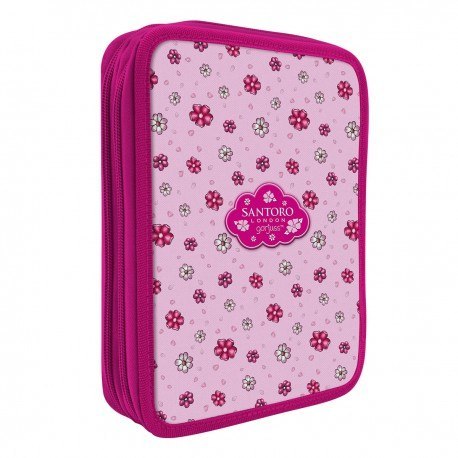 Podwójny piórnik z wyposażeniem - gorjuss sparkle & bloom - you Santoro London Podwójny piórnik z wyposażeniem - gorjuss sparkle & bloom - you Santoro London