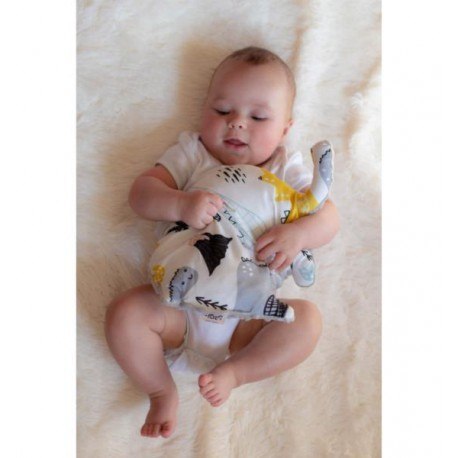 Poduszka minky słonik (żyrafy) miętowa PULP BAMBOO