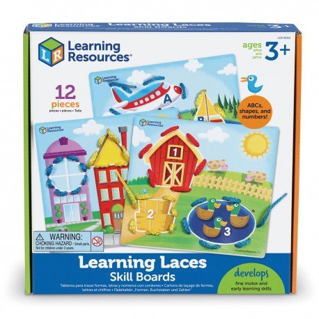 Learning resources, zestaw do przewlekania (sznurowania), tablice, Learning Resources