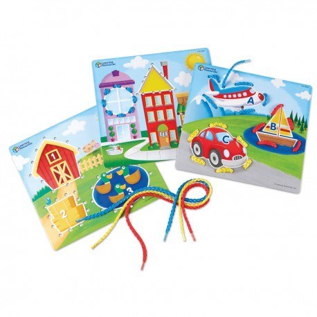 Learning resources, zestaw do przewlekania (sznurowania), tablice, Learning Resources Learning resources, zestaw do przewlekania (sznurowania), tablice, Learning Resources