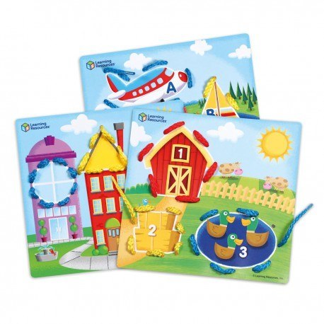 Learning resources, zestaw do przewlekania (sznurowania), tablice, Learning Resources Learning resources, zestaw do przewlekania (sznurowania), tablice, Learning Resources