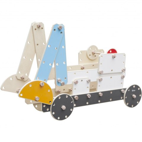 CLASSIC WORLD Ogromne Klocki Konstrukcyjne Drewniane Zestaw Pojazdy Karetka Classic World