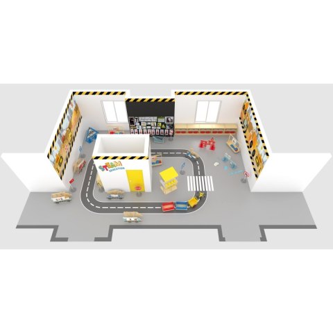 CLASSIC WORLD Ogromne Klocki Konstrukcyjne Drewniane Zestaw Pojazdy Karetka Classic World