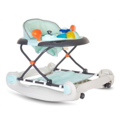 Chodzik kołyska z kierownicą - niebiesko szary Sun BABY Chodzik kołyska z kierownicą - niebiesko szary Sun BABY