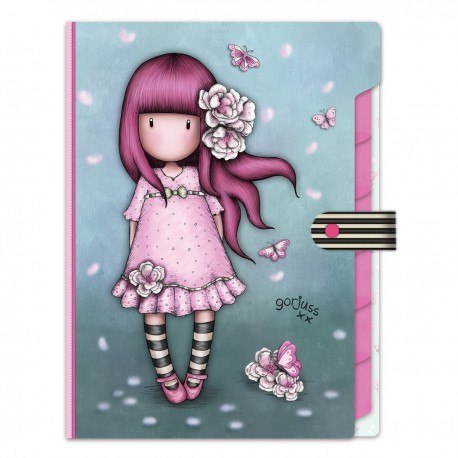 Teczka a4 z przegródkami - gorjuss sparkle & bloom - cherry blossom Santoro London