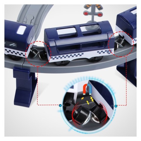 WOOPIE Kolejka Elektryczna Tor samochodowy Komisariat Policji Helikopter Auta 92 el. Woopie WOOPIE Kolejka Elektryczna Tor samochodowy Komisariat Policji Helikopter Auta 92 el. Woopie