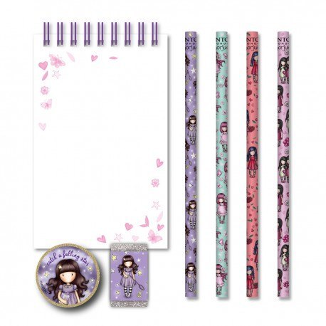 Zestaw przyborów szkolnych - gorjuss sparkle & bloom - catch a Santoro London Zestaw przyborów szkolnych - gorjuss sparkle & bloom - catch a Santoro London