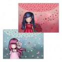 Zestaw teczek a4 - gorjuss sparkle & bloom - cherry blossom & love Santoro London