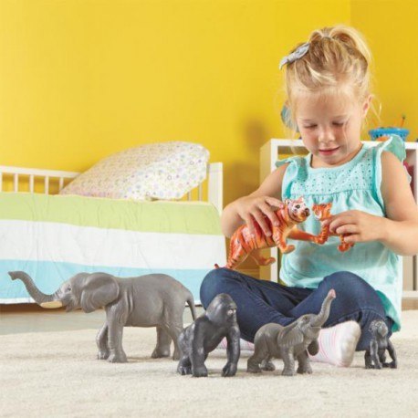 Duże figurki, mamy i dzieci, zwierzęta z dżungli, Learning Resources Duże figurki, mamy i dzieci, zwierzęta z dżungli, Learning Resources