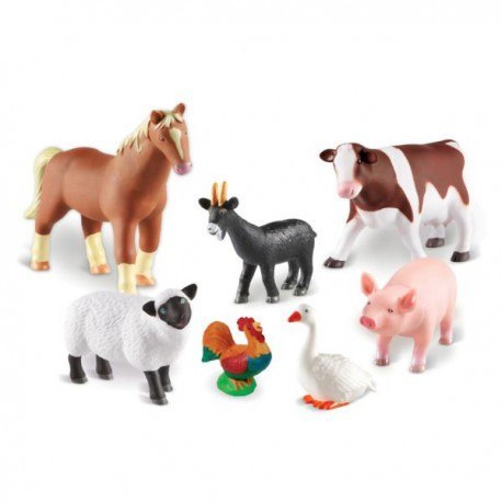 Duże figurki, zwierzęta na farmie, zestaw 7 szt. Learning Resources Duże figurki, zwierzęta na farmie, zestaw 7 szt. Learning Resources