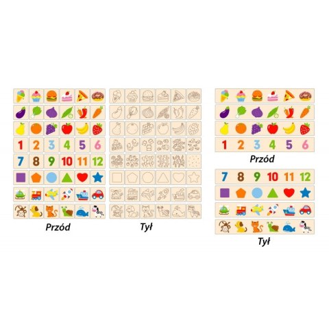 VIGA Drewniany Edukacyjny Sorter Gra Zwierzątka Owoce Warzywa Viga Toys