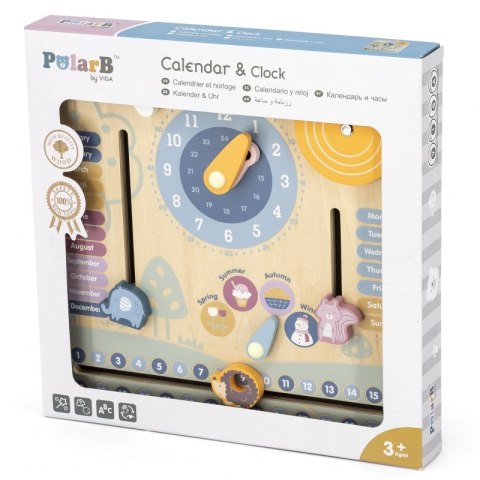 VIGA PolarB Drewniany Kalendarz i Zegar Viga Toys VIGA PolarB Drewniany Kalendarz i Zegar Viga Toys