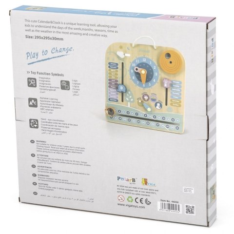 VIGA PolarB Drewniany Kalendarz i Zegar Viga Toys VIGA PolarB Drewniany Kalendarz i Zegar Viga Toys