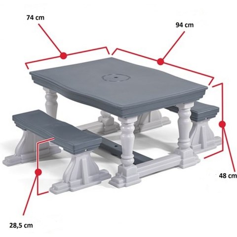 Step2 Zestaw Mebli Ogrodowych dla Dzieci Stół Piknikowy Step2 Step2 Zestaw Mebli Ogrodowych dla Dzieci Stół Piknikowy Step2