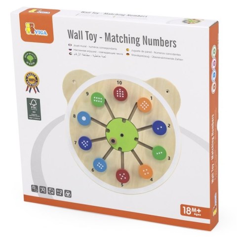 VIGA Drewniana Tablica Dopasuj Cyferki Certyfikat FSC Viga Toys