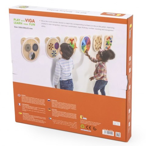 VIGA Drewniana Tablica Dopasuj Cyferki Certyfikat FSC Viga Toys