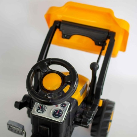 WOOPIE Ogromny Traktor Na Pedały Spychacz Żółty Woopie WOOPIE Ogromny Traktor Na Pedały Spychacz Żółty Woopie