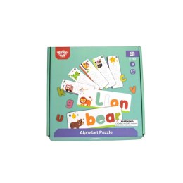 TOOKY TOY Puzzle Alfabet Nauka Literek Słów Zwierzątka 57 el. Tooky Toy