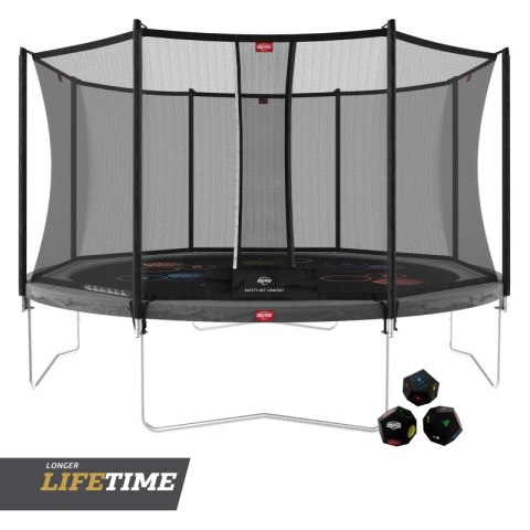 BERG Trampolina Favorit Gray Levels 430 cm + Siatka Bezpieczeństwa Comfort Berg BERG Trampolina Favorit Gray Levels 430 cm + Siatka Bezpieczeństwa Comfort Berg