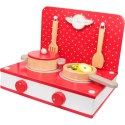 CLASSIC WORLD Drewniana Kuchnia 2w1 Grill + Kuchenka dla Dzieci 22el. Classic World CLASSIC WORLD Drewniana Kuchnia 2w1 Grill + Kuchenka dla Dzieci 22el. Classic World