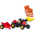 Traktor na Pedały z Łyżką i Przyczepą - ROLLY TOYS rollyKid 2-5 Lat + Kamizelka Odblaskowa dla Dzieci Gratis Rolly Toys