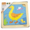 VIGA Poręczne Drewniane Puzzle Kaczuszka Viga Toys