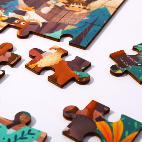 TOOKY TOY Puzzle z Ramką i Woreczkiem Alpejskie Zwierzęta i Krajobraz 49 el. Tooky Toy TOOKY TOY Puzzle z Ramką i Woreczkiem Alpejskie Zwierzęta i Krajobraz 49 el. Tooky Toy