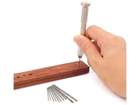 Wiertarka ręczna dociskowa + Wiertła, 50 Sztuk Wierteł Wiertarka ręczna dociskowa + Wiertła, 50 Sztuk Wierteł