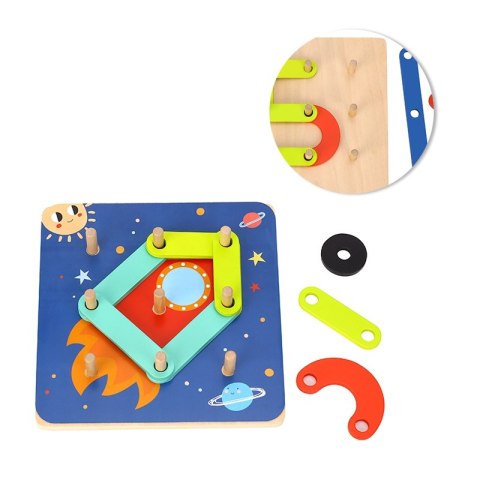 TOOKY TOY Drewniana Układanka Klocki Kołki Wzory Zwierząt do Odtworzenia Tooky Toy TOOKY TOY Drewniana Układanka Klocki Kołki Wzory Zwierząt do Odtworzenia Tooky Toy