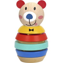 TOOKY TOY Drewniana Układanka Piramidka Kształty Miś 11 el. Woopie