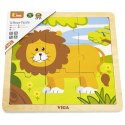 VIGA Poręczne Drewniane Puzzle Lew 9 elementów Viga Toys