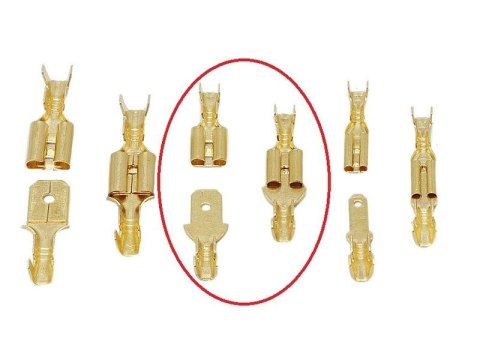 Para Konektorów Konektor Samochodowy Z Zaczepem Złączka Nasuwka 4,8mm 100kpl (200szt) Męski + Żeński Komplet Para Konektorów Konektor Samochodowy Z Zaczepem Złączka Nasuwka 4,8mm 100kpl (200szt) Męski + Żeński Komplet