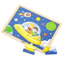 VIGA Drewniane Puzzle Podróż w Kosmos 16 elementów Viga Toys