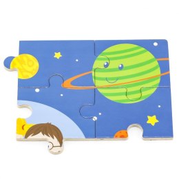 VIGA Drewniane Puzzle Podróż w Kosmos 16 elementów Viga Toys