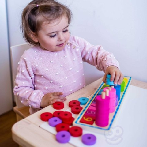 WOOPIE GREEN Układanka Nauka Liczenia i Kolorów Montessori Woopie