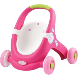 SMOBY Chodzik Pchacz Mini kiss Spacerówka Różowy Wózek dla lalek 2 w 1 Smoby