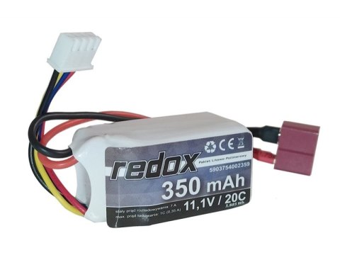 Redox 350 mAh 11,1V 20C DEAN - pakiet LiPo Redox Redox 350 mAh 11,1V 20C DEAN - pakiet LiPo Redox
