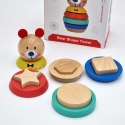 TOOKY TOY Drewniana Układanka Piramidka Kształty Miś 11 el. Woopie