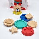 TOOKY TOY Drewniana Układanka Piramidka Kształty Miś 11 el. Woopie