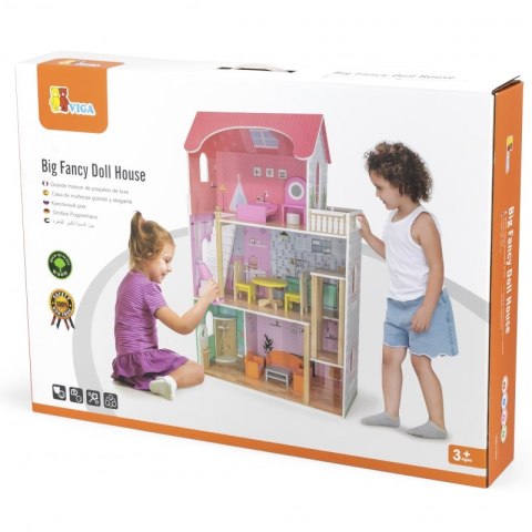 VIGA Duży Drewniany Domek dla Lalek Viga Toys VIGA Duży Drewniany Domek dla Lalek Viga Toys