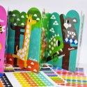 WOOPIE ART&FUN Naklejki Zestaw Kreatywny Wyklejanka Zwierzątka 504 el. Woopie