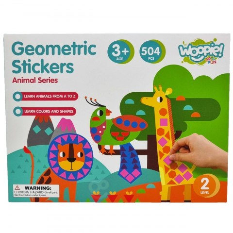 WOOPIE ART&FUN Naklejki Zestaw Kreatywny Wyklejanka Zwierzątka 504 el. Woopie