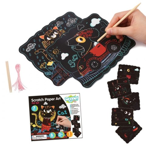 WOOPIE ART&FUN Zestaw Kreatywny Wydrapywanki dla Dzieci 7 el. Woopie