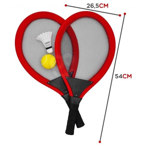 WOOPIE Duże Rakietki do Tenisa Badminton dla Dzieci Zestaw + Piłka Lotka Woopie WOOPIE Duże Rakietki do Tenisa Badminton dla Dzieci Zestaw + Piłka Lotka Woopie