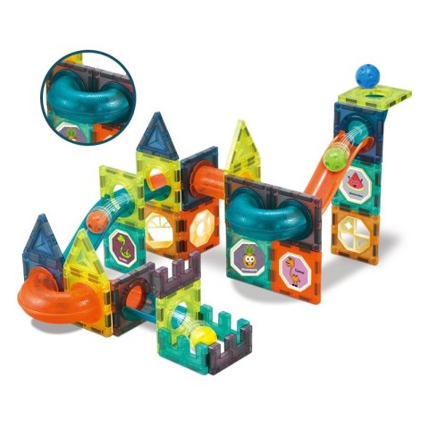 WOOPIE Klocki Magnetyczne Tor Kulkowy Świetlny 75 el. Woopie WOOPIE Klocki Magnetyczne Tor Kulkowy Świetlny 75 el. Woopie