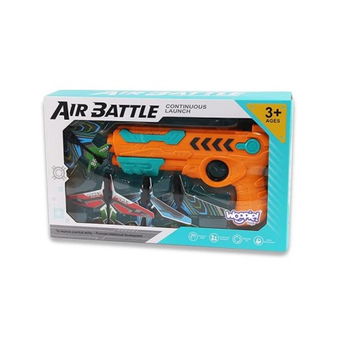 WOOPIE Pistolet Wyrzutnia Samolotów Automtyczna + 4 Samoloty Woopie